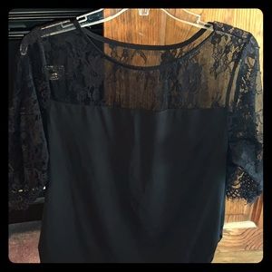 Lace short sleeve shirt